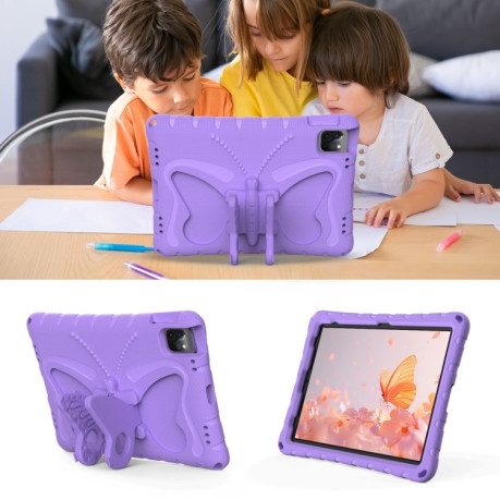 Противоударный чехол Butterfly Bracket EVA для iPad Pro 11 2024 - фиолетовый