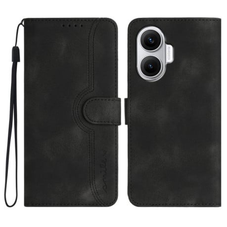 Чехол-книжка Skin Feel Heart Amile для Xiaomi Poco F7 - черный