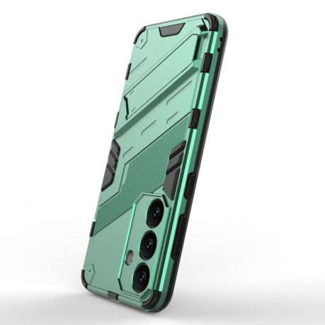 Противоударный чехол Punk Armor для Samsung Galaxy S24 5G - зеленый
