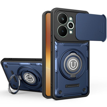 Противоударный чехол Camera Sliding на Realme 15 5G / 15 Pro 5G — королевский синий
