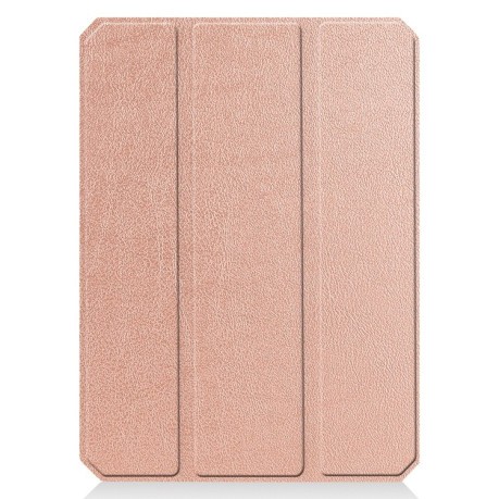 Чехол-книжка Custer Pattern Pure Color на iPad mini 6 -  розовое-золото