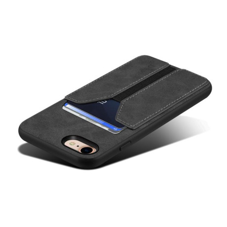 Противоударный чехол Denior D07 DV Elastic Card Slot для iPhone 16e - черный
