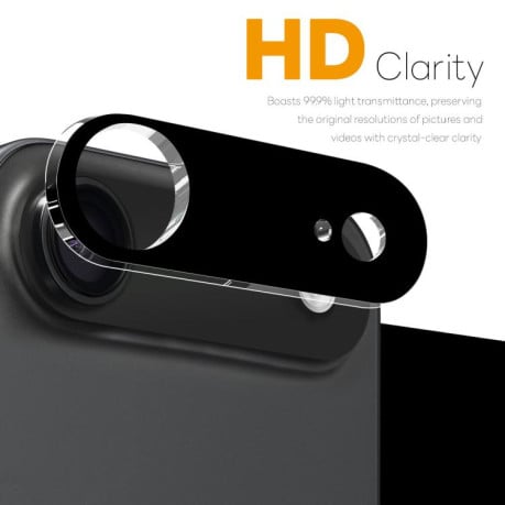 Комплект защитных стекл на камеру 2pcs NORTHJO Camera Lens Protector 3D HD Tempered Glass на iPhone Air - черное