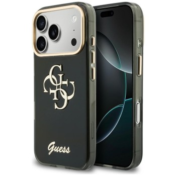 Оригінальний чохол Guess IML 4G Script Metal для iPhone 17 Pro Max / 18 Pro Max — чорний