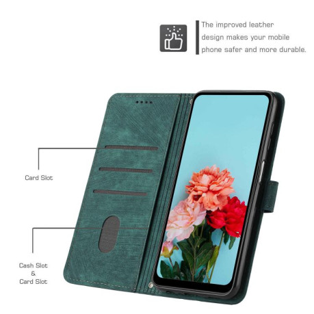 Чохол-книжка Skin Feel Stripe Pattern для Infinix Note 50 4G / 50 Pro 4G - зелений