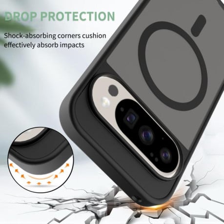 Чохол з м'якою фактурою Skin-feel з MagSafe гібридний на Google Pixel 10/10 Pro - чорний
