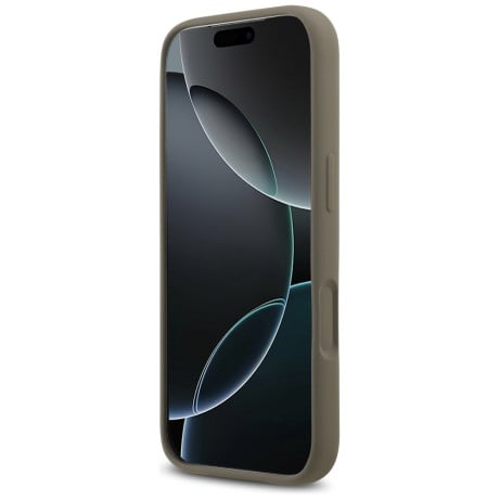 Оригінальний силіконовий чохол Guess Silicone Big 4G Script на iPhone 17 Pro Max - Brown