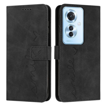 Чохол-книжка в стилі Retro м'яке покриття Skin Feel серія Amile на OPPO Reno11 F - чорний