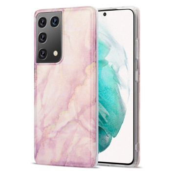 Протиударний чохол Gilt Marble на Samsung Galaxy S21 Ultra - рожевий