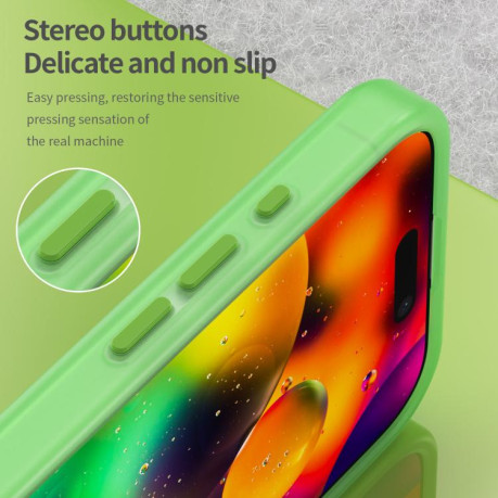 Противоударный чехол MagSafe Frosted Translucent TPU + PC для iPhone 17 - зеленый