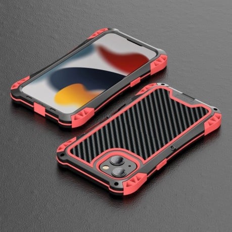 Протиударний металевий чохол R-JUST AMIRA Metal на iPhone 13 mini - червоний