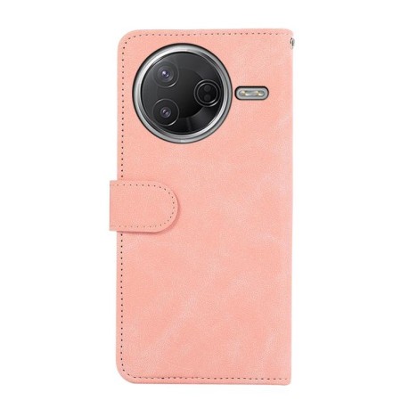 Чехол-книжка ABEEL Color Block Magnetic RFID Leather на Xiaomi Poco F7 Pro / F7 Ultra Global - Pink-Cyan