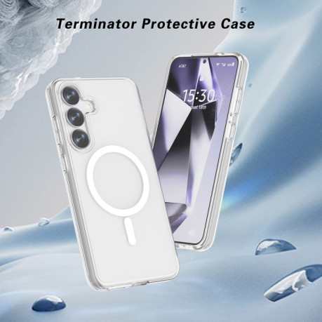 Протиударний чохол Terminator Style Transparent MagSafe Magnetic для Samsung Galaxy S25+ 5G - прозорий