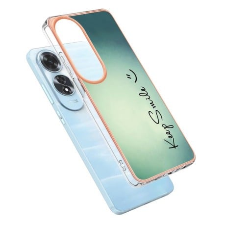 Противоударный чехол Electroplating IMD для OPPO A60 4G - Smile