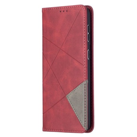 Чохол-книжка Rhombus Texture на Samsung Galaxy S21 Plus - червоний