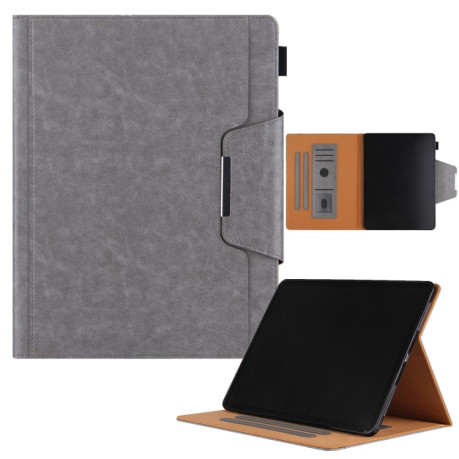 Чохол-книжка Solid Color Metal Buckle Leather Smart для iPad Pro 13 2024 - сірий