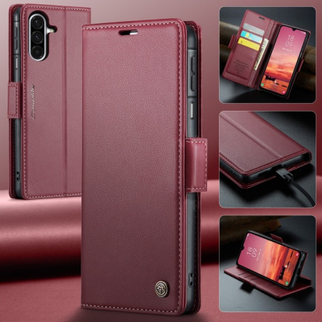 Чохол-книжка CaseMe 023 Butterfly Buckle Litchi Texture RFID Anti-theft Leather  для Samsung Galaxy A26 5G - червоний