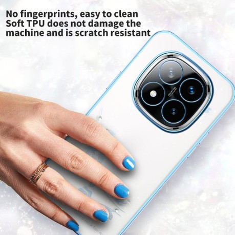 Протиударний чохол Bling Diamond Flower All-inclusive для Xiaomi Redmi Note 14 Pro+ - синій