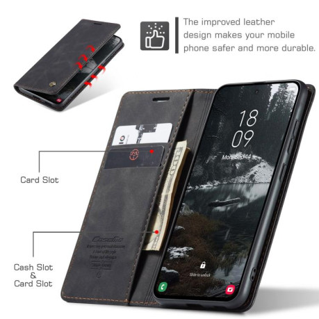 Чохол-книжка CaseMe-013 Multifunctional для Samsung Galaxy S25 Edge 5G - чорний