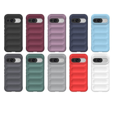 Силиконовый чехол Magic Flannel для Google Pixel 9 Pro - винно-красный