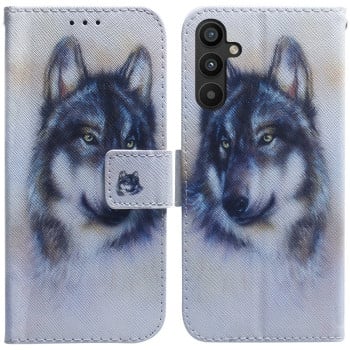 Чехол-книжка Coloured Drawing для Samsung Galaxy A34 5G - White Wolf