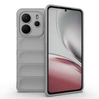 Силіконовий чехол Magic Flannel для Xiaomi Redmi Note 14 4G 164.84mm - сірий