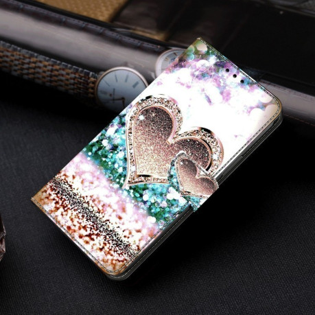 Чохол-книжка Crystal 3D Shockproof Protective Leather для Samsung Galaxy A35 5G - Pink Diamond Heart
