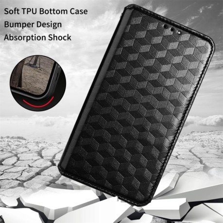 Чехол-книжка Cubic Grid Texture Flip Leather для Xiaomi Redmi A5 4G 173.3mm - черный