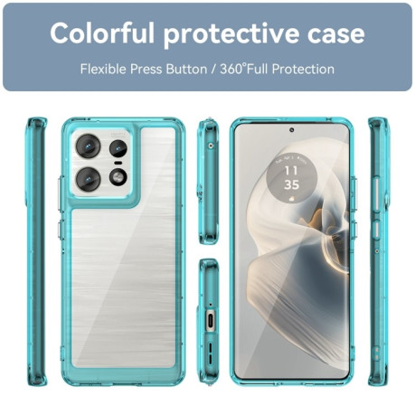 Противоударный чохол Colorful Acrylic Series для Motorola Moto Edge 50 Pro - синий