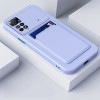 Противоударный чехол Card Slot Design для Xiaomi Redmi Note 11 / Poco M4 Pro 4G - фиолетовый