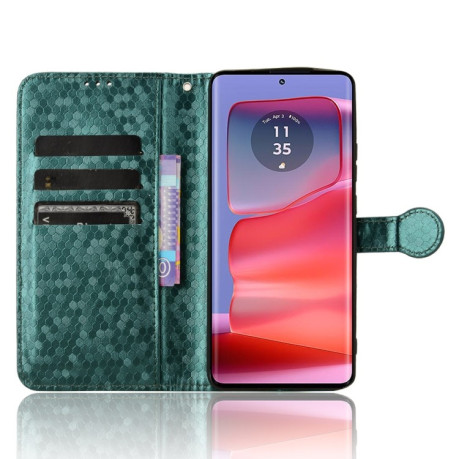 Чехол-книжка Honeycomb Dot для Motorola Edge 50 Pro - зеленый