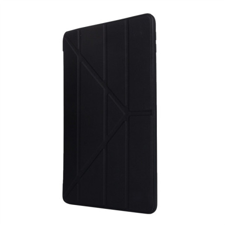 Чехол- книжка Solid Color Trid-fold Deformation Stand на iPad 9/8/7 10.2 (2019/2020/2021)-черный