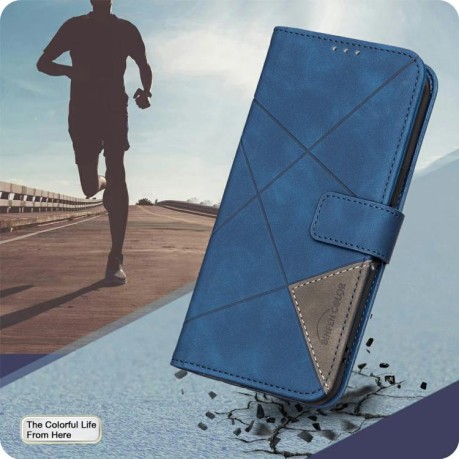 Чехол-книжка Rhombus Texture для OPPO Reno13 F/Reno13 FS - синий