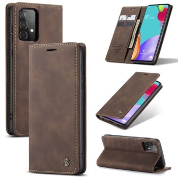 Чохол-книжка CaseMe-013 багатофункціональний з кишенькою для карток на Samsung Galaxy A52/A52s - кавовий