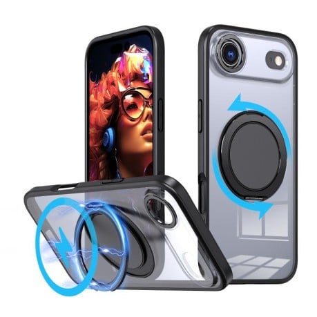Чохол Kalebol з підставкою 360 та MagSafe на iPhone Air - чорний