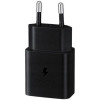 Оригінальний зарядний пристрій Samsung USB wall charger Type C 15W PD PD AFC + USB cable Type C - чорний