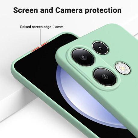 Силиконовый чехол Solid Color Liquid Silicone на Xiaomi Redmi Note 13 Pro 4G / Poco M6 Pro 4G - зеленый