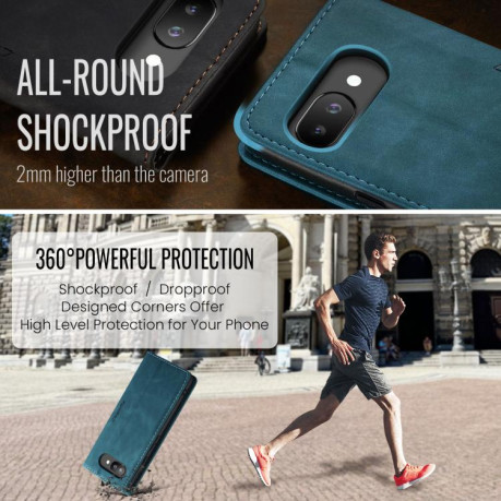 Чехол-книжка CaseMe-013 Multifunctional на Google Pixel 9a - синий