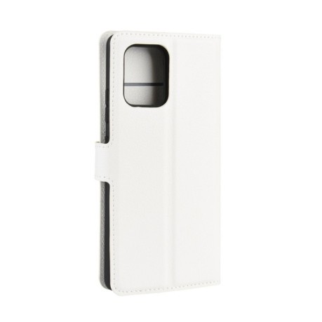 Кожаный чехол-книжка на Samsung Galaxy S10 Lite Litchi Texture белый