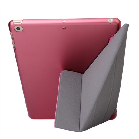Чохол-книжка Silk Texture Horizontal Deformation iPad 9/8/7 10.2 (2019/2020/2021) -рожевий