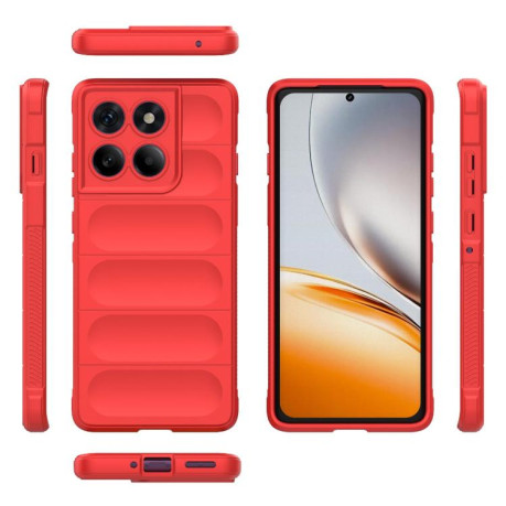 Силиконовый чехол Magic Flannel для Motorola Edge 60 Pro 5G - красный