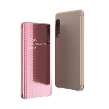 Зеркальный чехол-книжка Flip View Cover на Samsung Galaxy A50/A50S/A30s-розовый