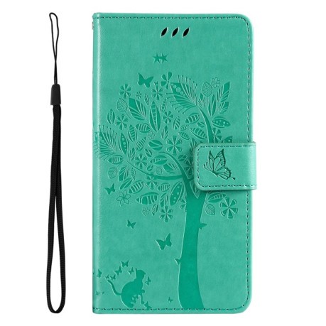 Чехол-книжка Cat Embossing Pattern на Vivo Y11s/Y12A/Y12s/Y20/Y20A/Y20s/Y20G/Y20SG - зеленый