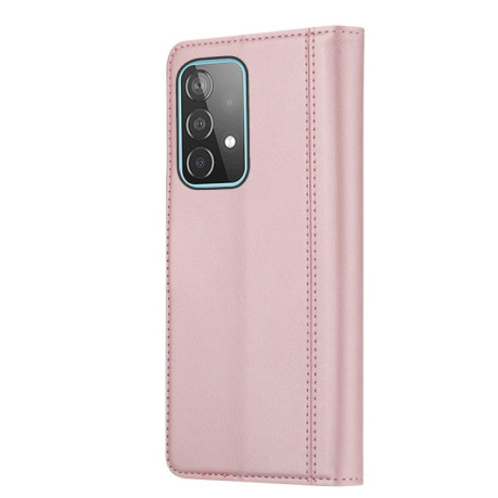 Чехол-книжка Calf Texture Double на Samsung Galaxy A52/A52s - розовое золото