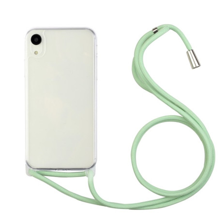 Противоударный чехол Ultra-thin Acrylic with Lanyard для iPhone XR - зеленый