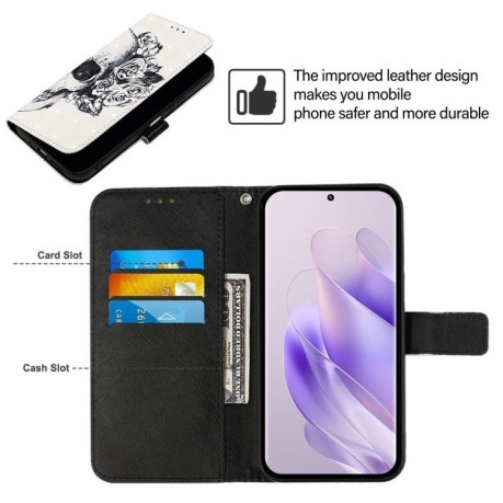 Чехол-книжка 3D Painting для Infinix Smart 8 - Skull