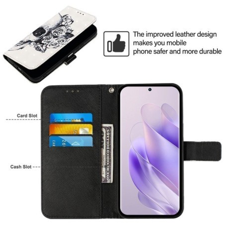 Чехол-книжка 3D Painting для Infinix Smart 8 Plus / Smart 8 Pro - Skull