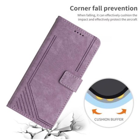 Чехол-книжка Skin Feel Stripe Pattern для Infinix Note 50 4G / 50 Pro 4G - фиолетовый