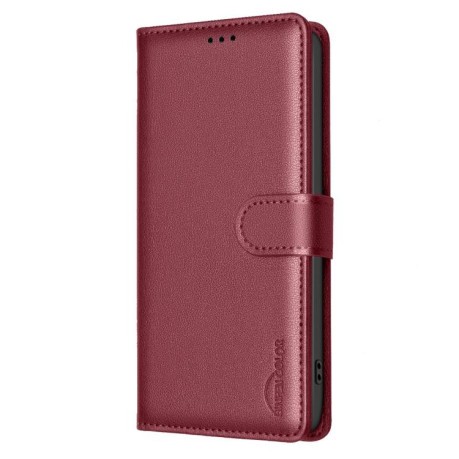 Чохол-книжка Litchi Texture RFID Anti-theft Leather для OPPO Reno15 5G Global — червоний