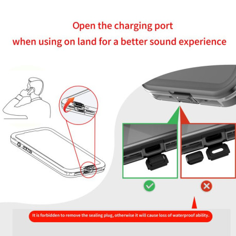Противоударный чехол RedPepper IP68 Waterproof MagSafe для iPhone Air - серый